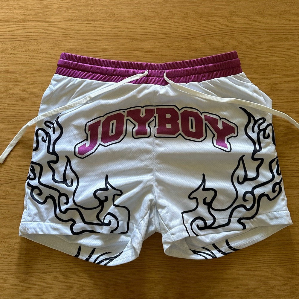 ALLEGORY HOUSE Joyboy Luffy Mesh Shorts One Piece Inspired Gym Shorts